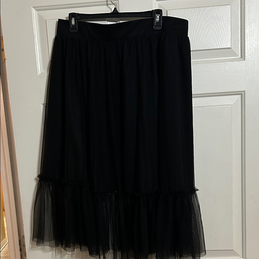 Torrid Black A-Line Tulle Skirt